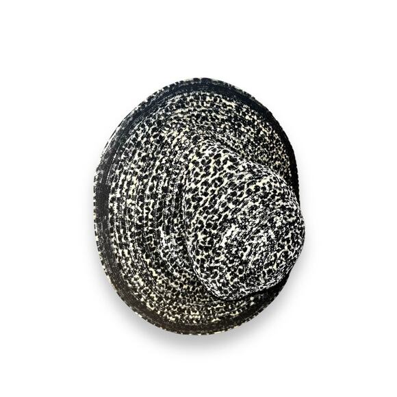 Vintage Annabel Ingall Chenille Hat Leopard Print Black Lace Trim